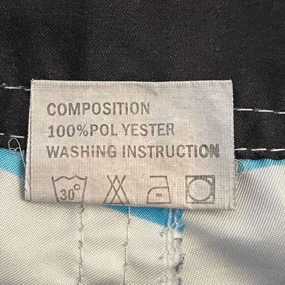 Quiksilver Unlined Board Shorts Cargo Pocket Palm Tree Design Blue Size 32 - Picture 4 of 8